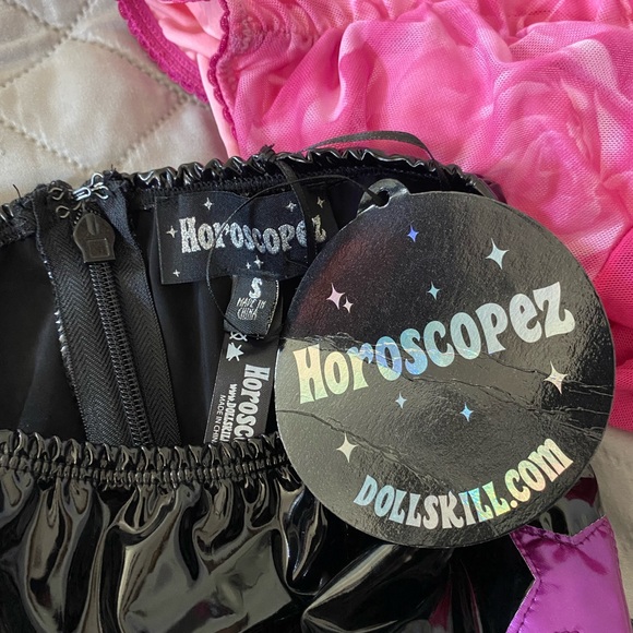 Horoscopes by DollsKill | NWT’s Cyber Y2K gothic grunge black vinyl with stars - Picture 5 of 5